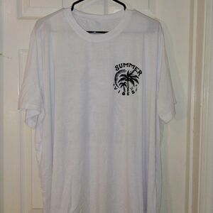 SOLD***💋White Summer Vibes Men's T-Shirt 4X PTP "29